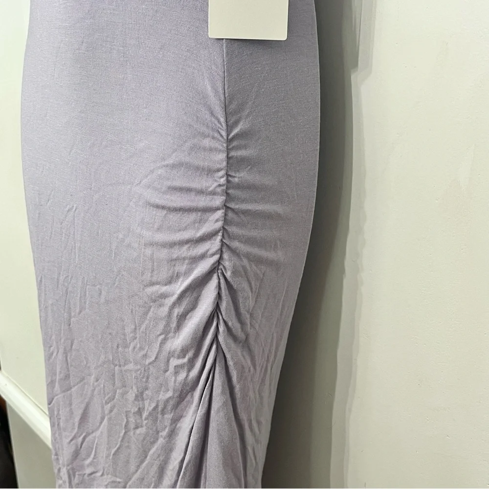 Leith Dress Fitted Ruched Small Lilac Purple Bodycon NWT Sleeveless Stretch‎